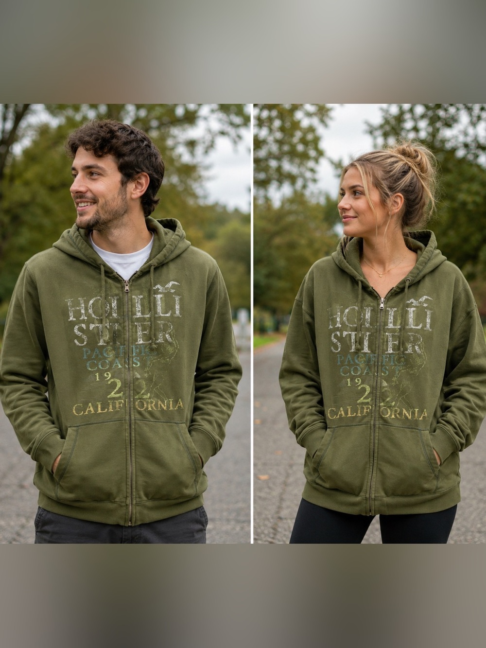Hollister Zip Up Hoodie Size XL